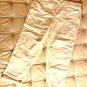 Old Navy Linen Look, Large, Drawstring, Wide Leg, Medium Rise, Safari Crop Pants